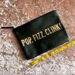 Kate Spade black leather clutch